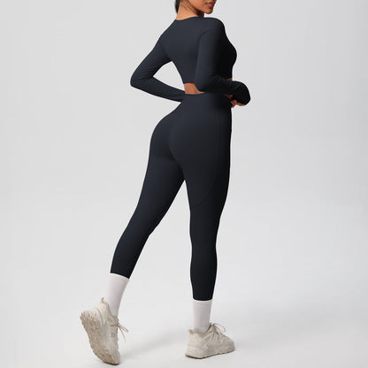 Double Sided Brushed Breathable High Elastic Tight Sports Set