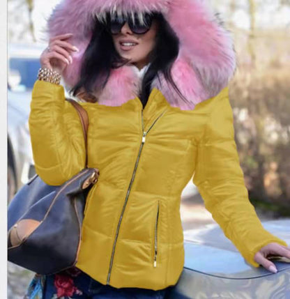 Women's New Creative Down Hood Large Coats