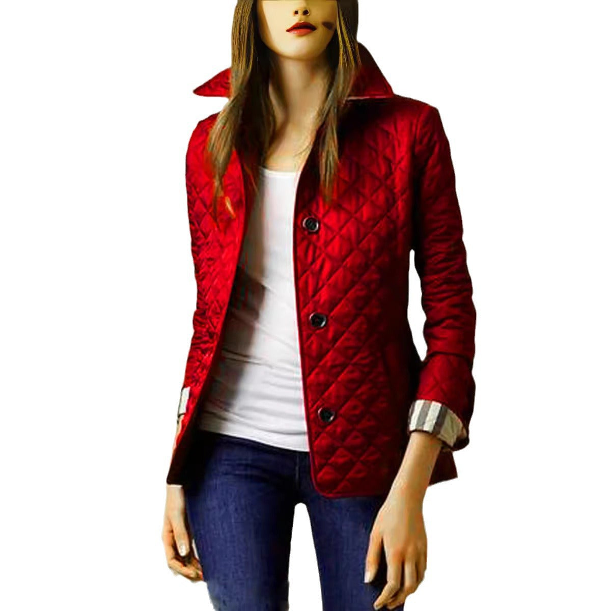 Fashion Temperament Lapel Single Breasted Slim Coats
