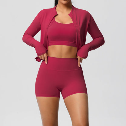 Fitness Sports Wear Three Piece Set