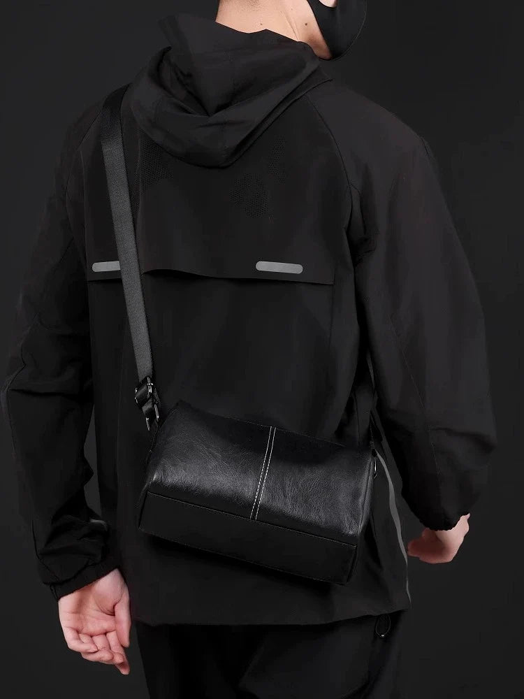 Men's Small High-Grade Casual Messenger Bag | PU Leather Shoulder Bag (New Commuter All-Matching Crossbody)