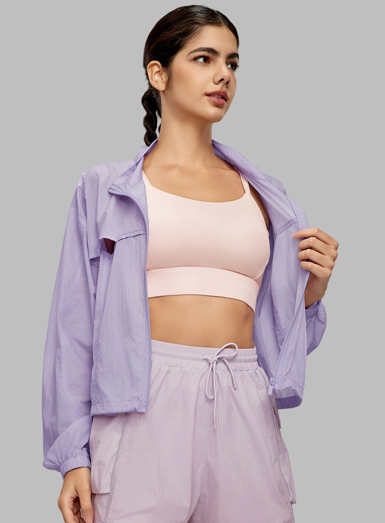 Lightweight Breathable Workout Drawstring Adjustable Jacket