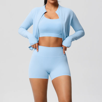 Fitness Sports Wear Three Piece Set
