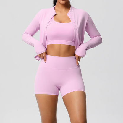 Fitness Sports Wear Three Piece Set