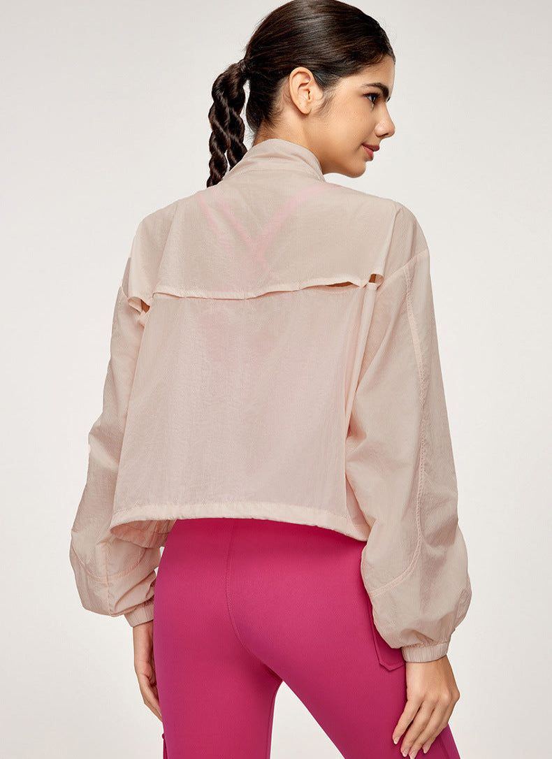 Lightweight Breathable Workout Drawstring Adjustable Jacket