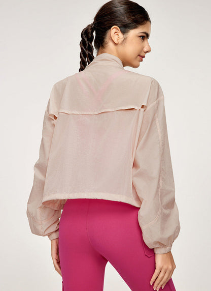 Lightweight Breathable Workout Drawstring Adjustable Jacket
