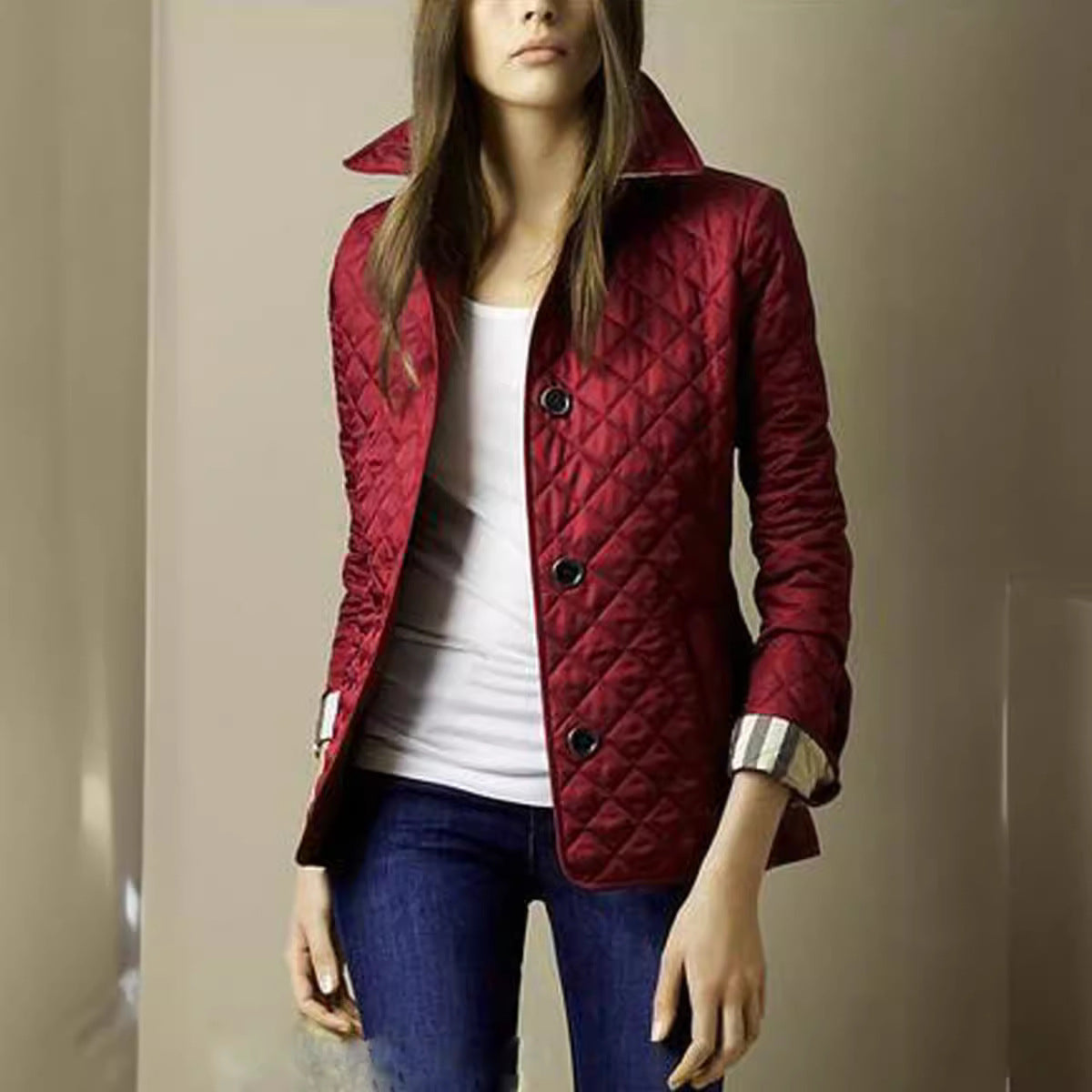 Fashion Temperament Lapel Single Breasted Slim Coats