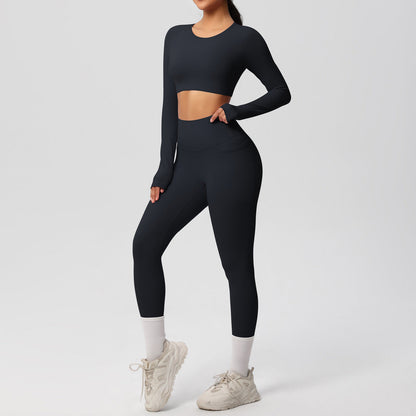 Double Sided Brushed Breathable High Elastic Tight Sports Set