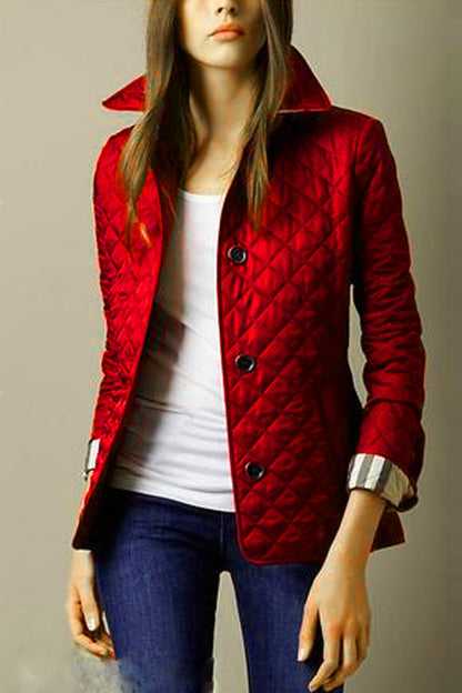 Fashion Temperament Lapel Single Breasted Slim Coats