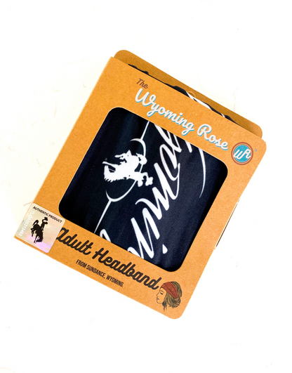 State of Wyoming Headband in Black