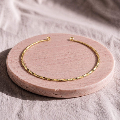 Open Collar Brass Choker Necklace for Women | Uzi