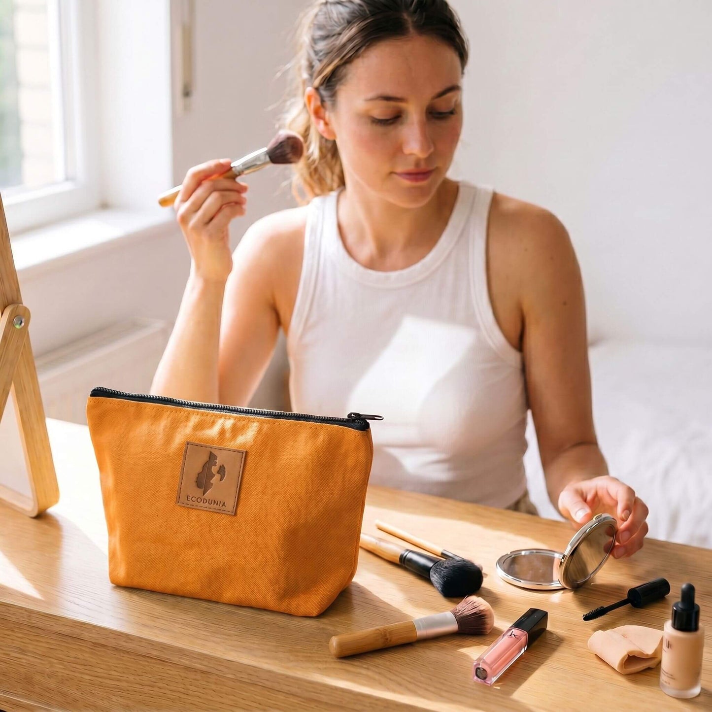 Ren Canvas Makeup Bag – Fair Trade Cosmetic & Toiletry Pouch