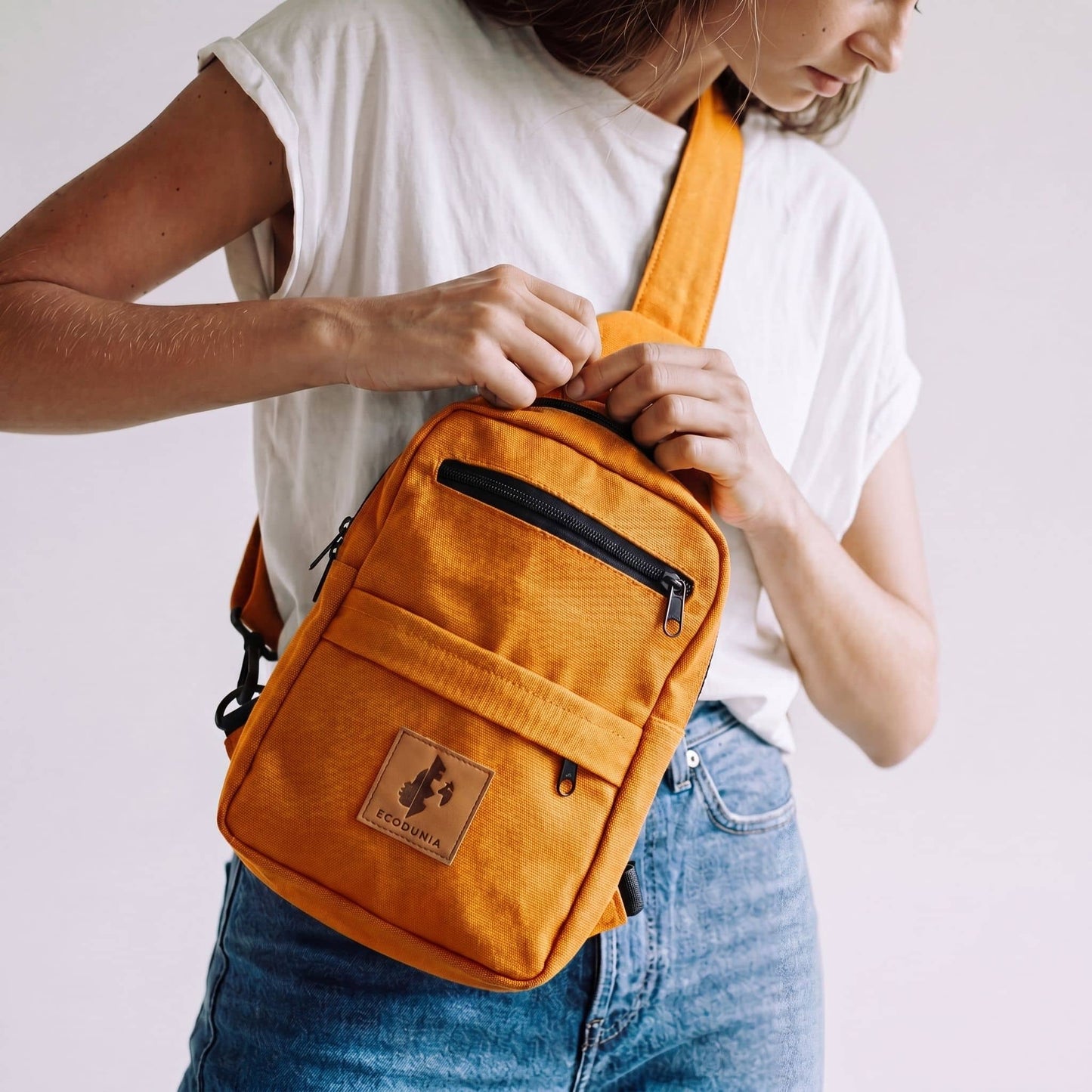 Large Canvas Crossbody Sling Bag for Men & Women | Umoja