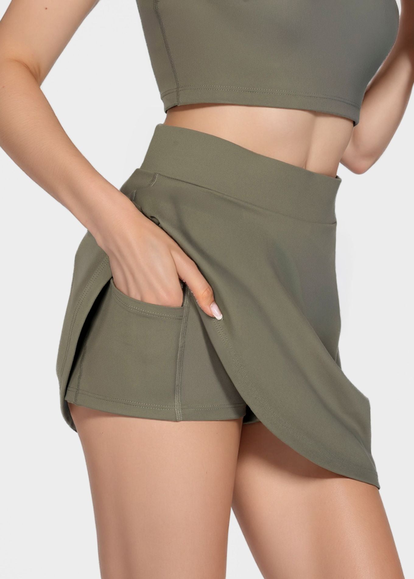 Built-in Pocket Short Tennis Skirt Made in USA