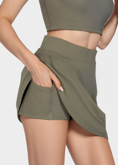 Built-in Pocket Short Tennis Skirt Made in USA