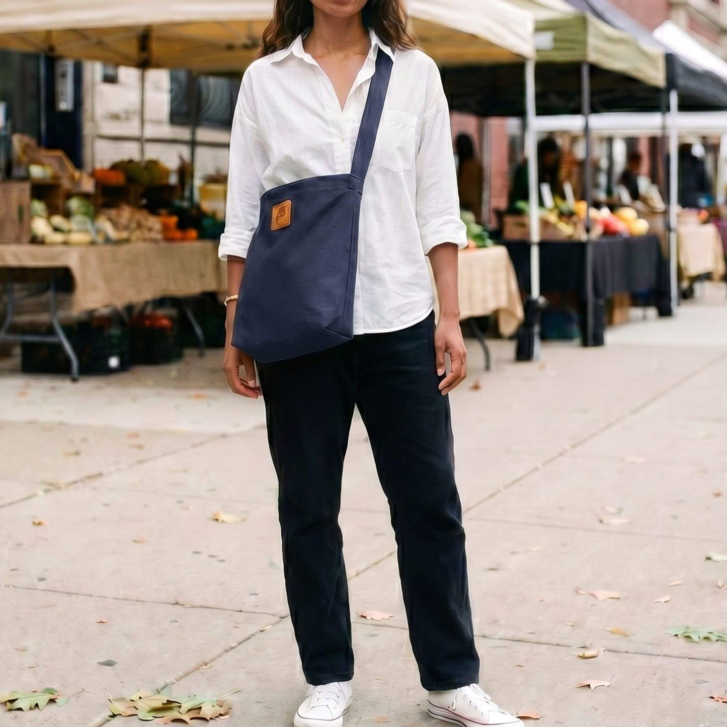 Canvas Carry-All Crossbody Bag | Amani