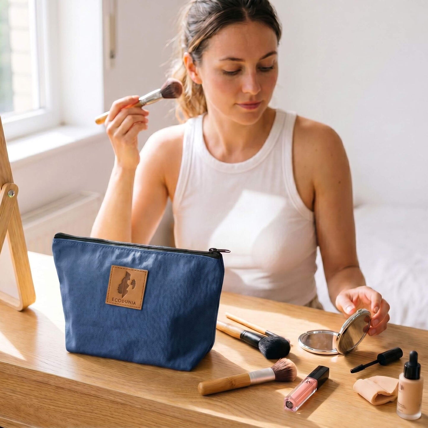 Ren Canvas Makeup Bag – Fair Trade Cosmetic & Toiletry Pouch