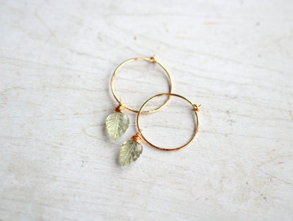 Palm Hoops - Prasiolite