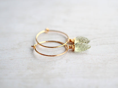 Palm Hoops - Prasiolite