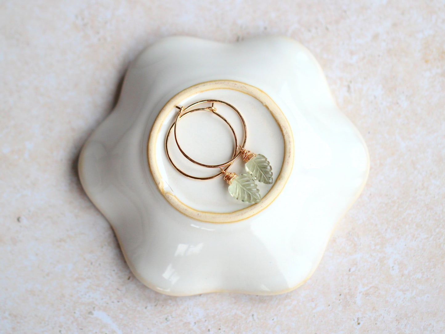 Palm Hoops - Prasiolite