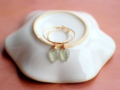 Palm Hoops - Prasiolite
