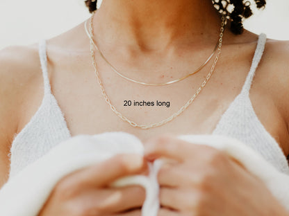Textured Paperclip Necklace