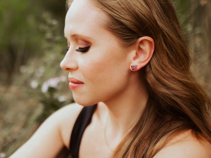 Papillon Studs - Fluorite