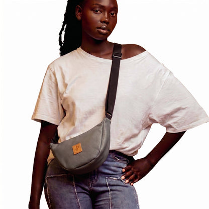 Round Mini Vegan Leather Crossbody Shoulder Bag