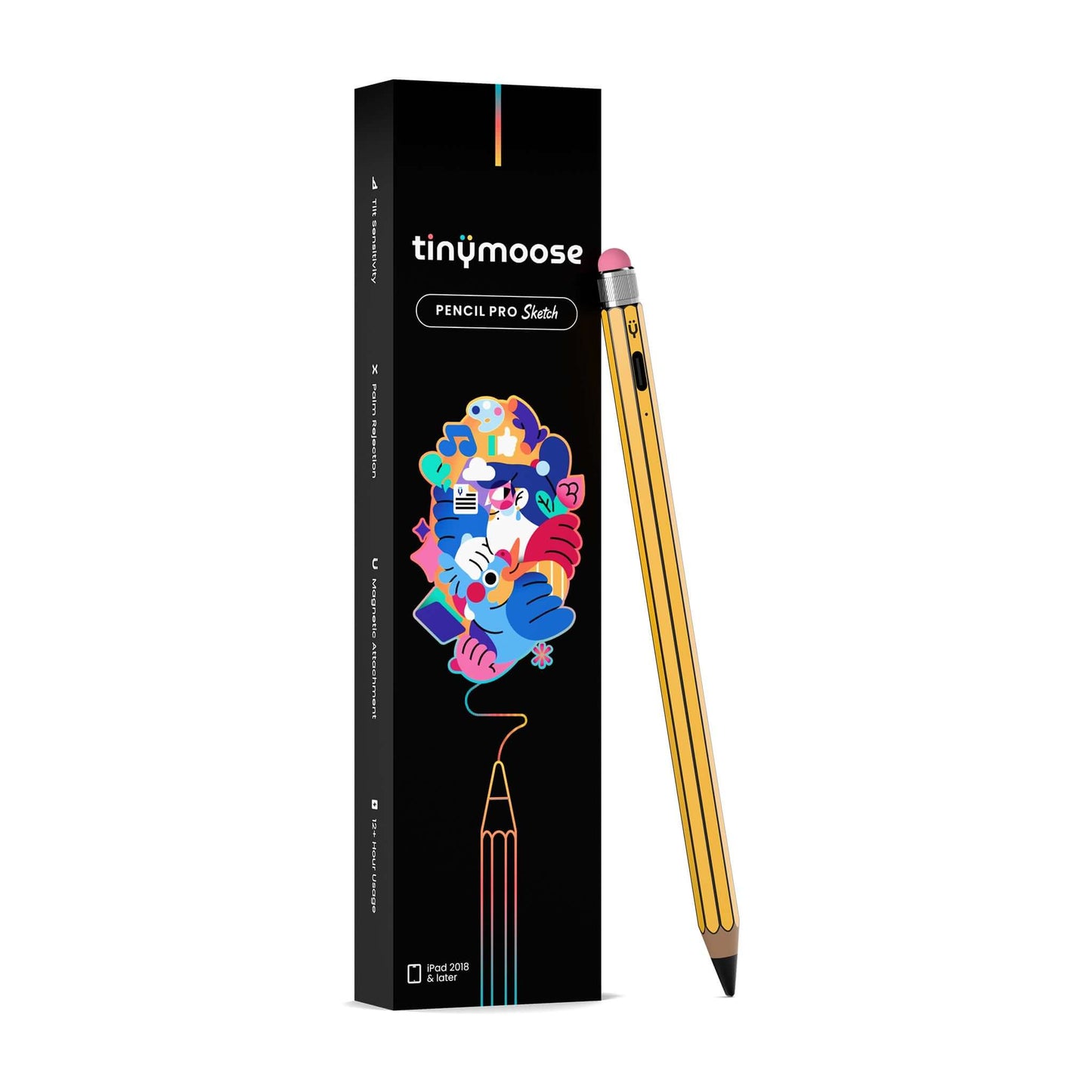 Pencil Pro Sketch - iPad Pen With USB-C Charging | Zebra Yellow