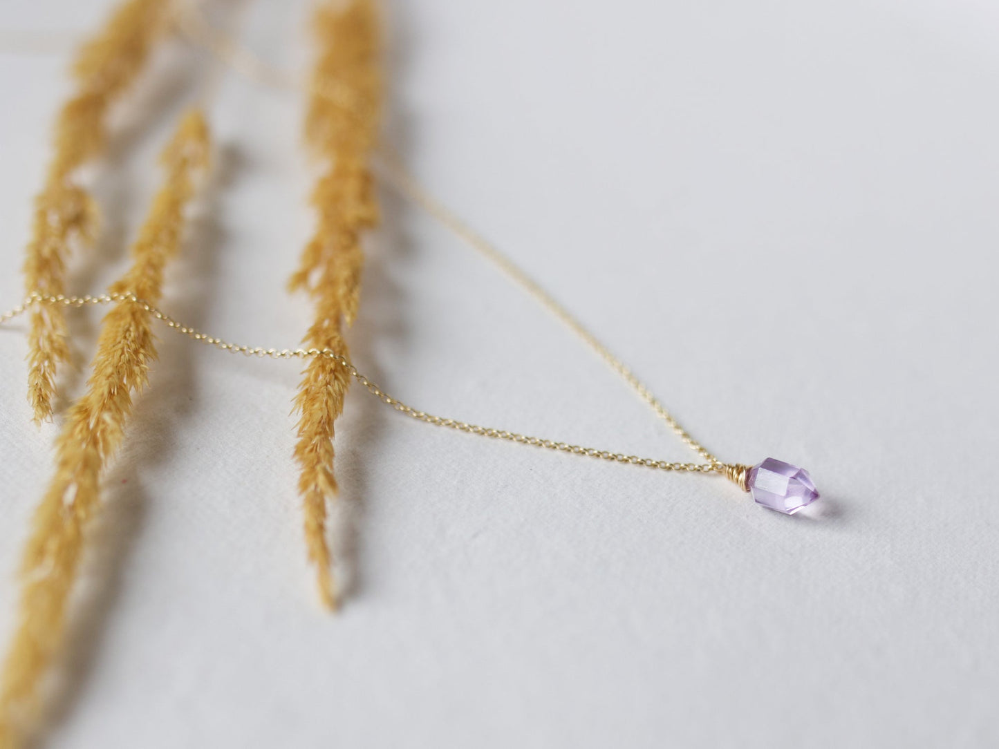Pike Necklace - Pink Amethyst