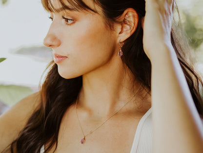 Pike Necklace - Pink Amethyst