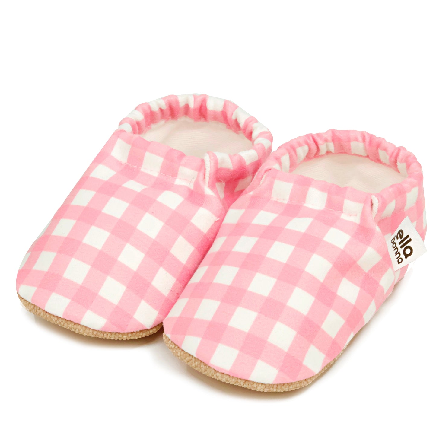 Ella Bonna Baby Moccasins, Slippers, Pink Striped