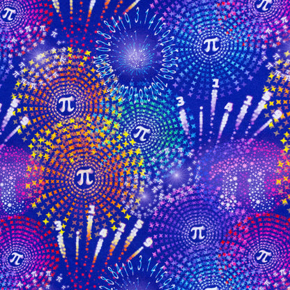 Adult "Pi-rotechnics" Pi Fireworks Super Twirler Dress with Pockets