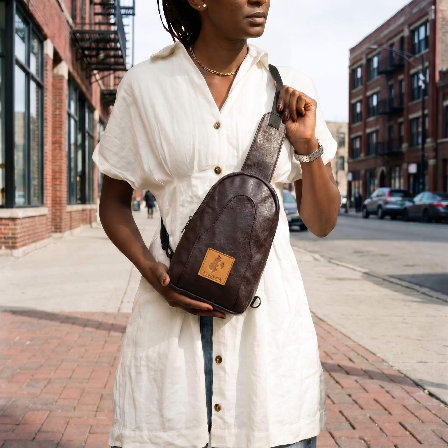 Small Vegan Leather Crossbody Sling Bag | Buru