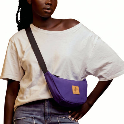 Round Mini Canvas Crossbody Shoulder Bag for Women