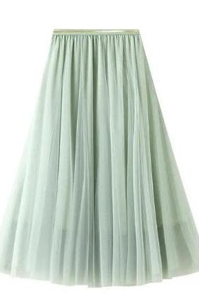 Chiffon midi skirt