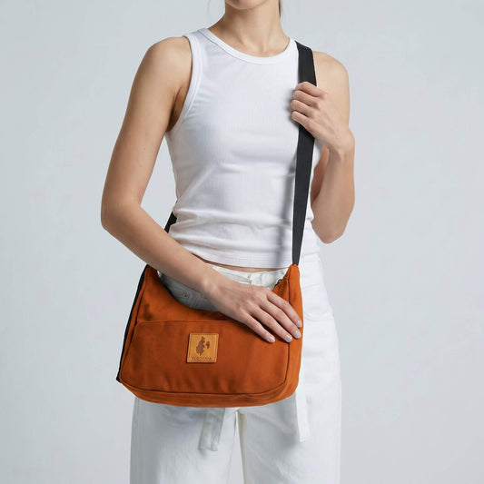 Crescent Canvas Crossbody Shoulder Bag for Women
