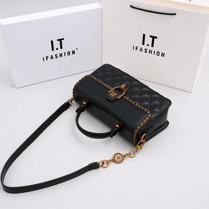Ladies' Diamond Grid Handbag | New Autumn & Winter High-End Small Square Bag & Designer Crossbody Shoulder Bag