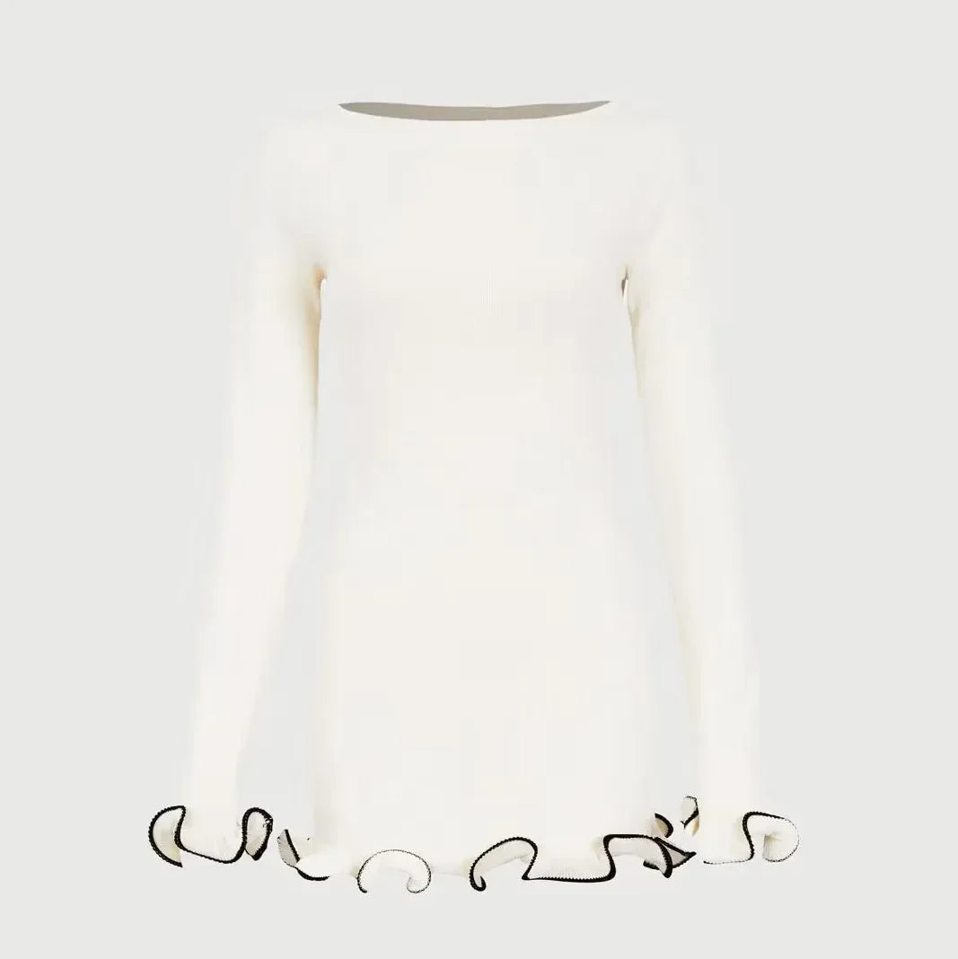 Knit Long Sleeve Mini Dress