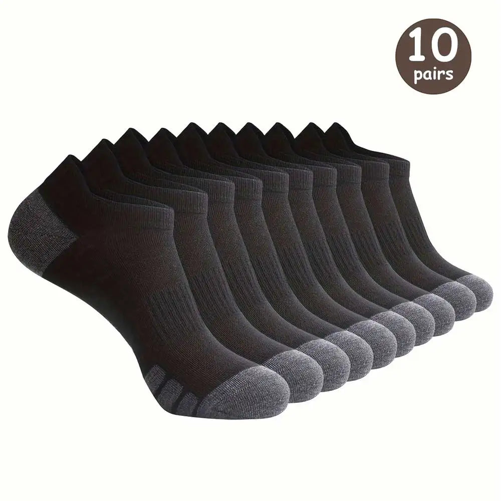 Low-Cut Breathable Socks | Sweat-Absorbing & Odor-Proof (Multi-Pack)