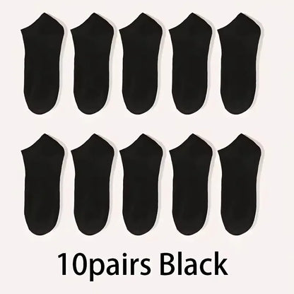 5/10-Pack Unisex Comfort-Fit Ankle Socks For All, Breathable & Lightweight - Ideal For Sports & Daily Wear