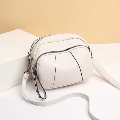 PU Leather Casual Crossbody Bag for Women | Shell Purse & Handbag (Lady Luxury Design Small Shoulder Messenger Bag)