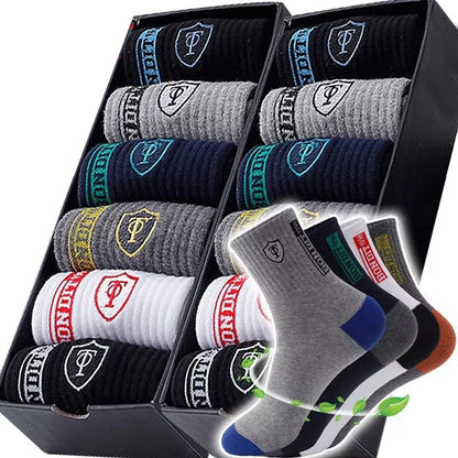 Men's Breathable Basketball Crew Socks — 5 or 10 Pairs