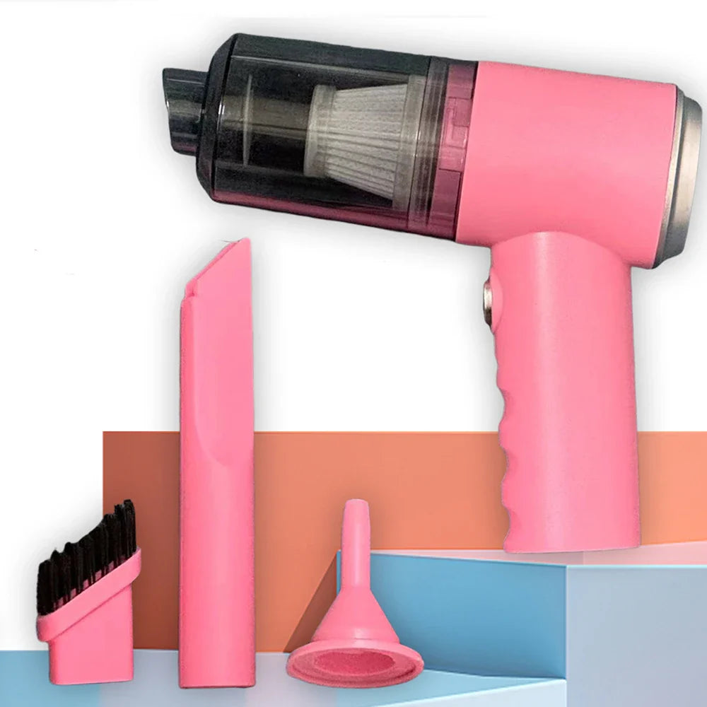 3-in-1 Portable Vacuum Cleaner – USB Rechargeable for Car & Home