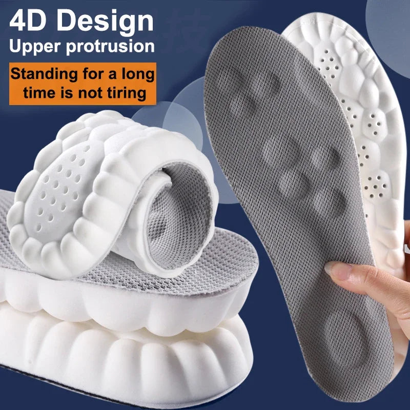 Insoles High Elasticity Latex Sport Soft Shoe Pads Arch Support Orthotic Insoles Breathable Deodorant Shock Absorption Cushion