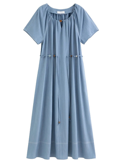 Summer Textured Pleat Dress