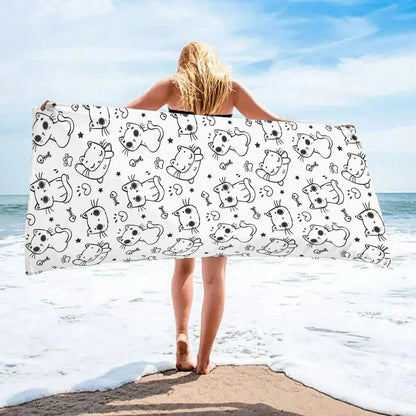 Soft Microfiber Cartoon Beach Towel