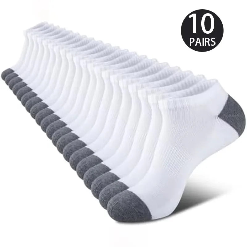 Low-Cut Breathable Socks | Sweat-Absorbing & Odor-Proof (Multi-Pack)