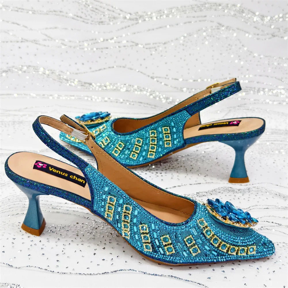 Italian Butter-fly Design Wedding Shoes with Bag Set EDS59