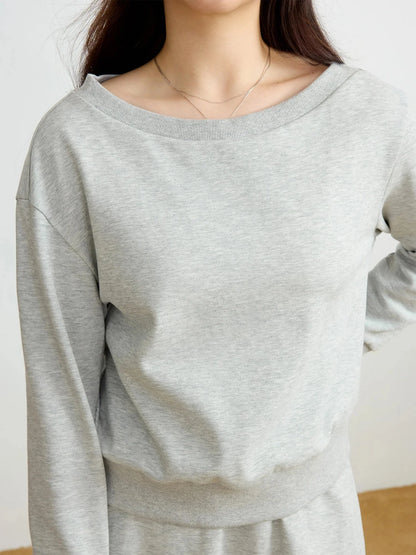 Plus Size Off-Shoulder Sweater & Skirt Set Elegant 2-Piece